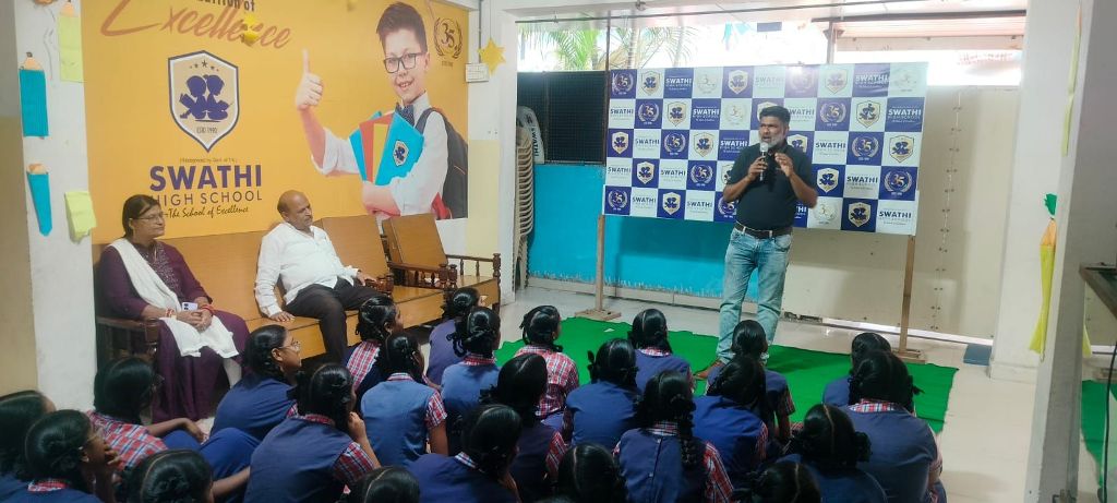 Empowering the Future: Goal Setting Session by Lead India Foundation📍 Swathi High School, Mega Hills, Madhapur
