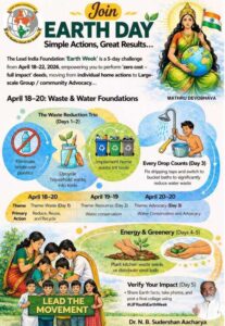 Lead India Foundation – Earth Week 2026 “Simple Actions, Great Results…”